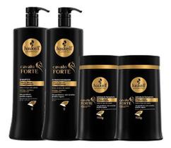 Kit Haskell Cavalo Forte 1 Shampoo 1 Cond E 2 Máscaras 1kg/l
