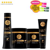 Kit Haskell Cavalo Forte 500ml 01 Con. 02 Másc. 1 Leave 150g (Ganhe 1 Mini Cronograma)