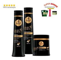 Kit Haskell Cavalo Forte 500ml Shampoo Cond. Máscara Haskell