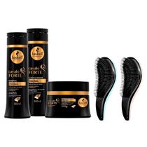 Kit Haskell Cavalo Forte Cresce Cabelo Trio 300ml +2 Escovas Kit Haskell Cavalo Forte Cresce Cabelo Trio 300ml +2 Escovas