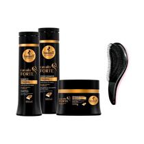 Kit Haskell Cavalo Forte Cresce Cabelo Trio 300ml + Escova Kit Haskell Cavalo Forte Cresce Cabelo Trio 300ml + Escova