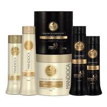 Kit Haskell Cavalo Forte E Mandioca 2 Shampoos 500ml + 2 Condicionadores 300ml + 2 Máscaras 500g