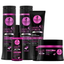 Kit Haskell Cavalo Forte Hidra Sh. Cond. Masc. 300ml + Protetor + Sérum