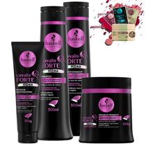 Kit Haskell Cavalo Forte Hidra Sh, Cond, Masc 500 e Protetor Kit Haskell Cavalo Forte Hidra Sh, Cond, Masc 500 e Protetor