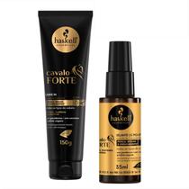 Kit haskell cavalo forte leave in e selante de pontas