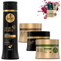 Kit Haskell Cavalo Forte Sh 300 + 3 Masc Cronograma Capilar