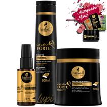 Kit Haskell Cavalo Forte Sh 500ml Mascara 500g + Selante
