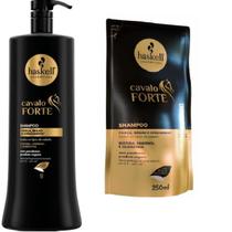 Kit Haskell Cavalo Forte Shampoo 1 Litro + 1 Refil Shampoo 250
