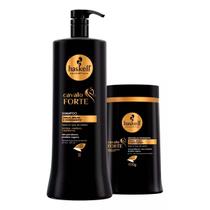 Kit Haskell Cavalo Forte Shampoo 1 Litro E Máscara 900g Força Brilho e Crescimento
