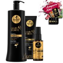 Kit Haskell Cavalo Forte Shampoo 1l + Leave-in + Selante