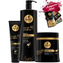 Kit Haskell Cavalo Forte Shampoo 1l Mascara 500g + Leave-in