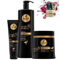 Kit Haskell Cavalo Forte Shampoo 1l Mascara 500g + Leave-in