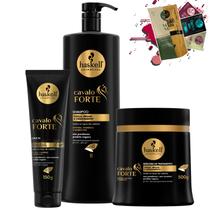 Kit Haskell Cavalo Forte Shampoo 1l Mascara 500g + Leave-in