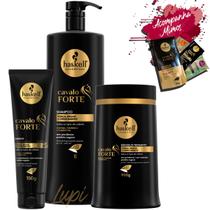Kit Haskell Cavalo Forte Shampoo 1l Mascara 900g + Leave-in