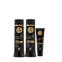 Kit Haskell Cavalo Forte Shampoo 300ml + Condicionador 300ml + Leave-in 150g Força, Crescimento e Proteção dos Fios
