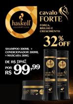 Kit Haskell Cavalo Forte - Shampoo 300ml + Condicionador 300ml + Máscara 300g