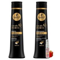 Kit Haskell Cavalo Forte Shampoo 500ML + 1 Condicionador 500ML + Presente Lourre 15ml
