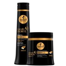 Kit Haskell Cavalo Forte Shampoo 500ml e Máscara 500g para Força e Crescimento.