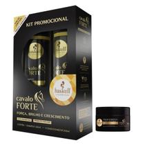 Kit Haskell Cavalo Forte Shampoo Cond 2x300ml + Máscara