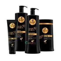 Kit Haskell Cavalo Forte Shampoo Cond Mascara Leave 1litro