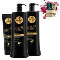 Kit Haskell Cavalo Forte Shampoo Condicionador 1l + Leave-in