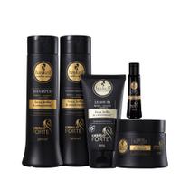 Kit Haskell Cavalo Forte Shampoo Condicionador 300ml Máscara 250g 5 itens