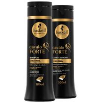 Kit Haskell Cavalo Forte Shampoo Condicionador 300ml Tratamento Fortalecimento Brilho Crescimento