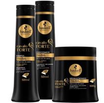 Kit haskell cavalo forte - shampoo, condicionador e máscara 500 Kit haskell cavalo forte - shampoo, condicionador e máscara 500
