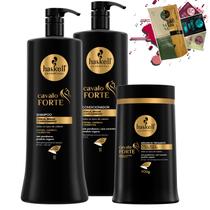 Kit Haskell Cavalo Forte Shampoo Condicionador Mascara 1l Kg