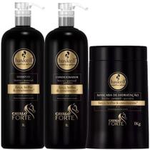 Kit Haskell Cavalo Forte Shampoo Condicionador Máscara 900g