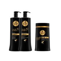 Kit Haskell Cavalo Forte Shampoo e Condicionador 1L + Máscara 900g Tratamento Capilar Cabelo Feminino Hidratação Sáude Higiene