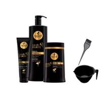 Kit Haskell Cavalo Forte Shp 1L Máscara 900g Leave +Cumbuca