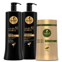 Kit Haskell Cavalo Forte Shp/Cond 1L + Máscara Murumuru 900g Kit Haskell Cavalo Forte Shp/Cond 1L + Máscara Murumuru 900g
