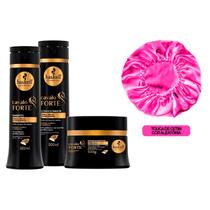 Kit Haskell Cavalo Forte Trio Capilar 300ml +Touca Antifrizz