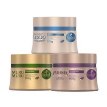 Kit Haskell Cronograma Ametista Bendito Loiro Murumuru 300g