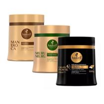 Kit Haskell Cronograma Capilar 500g Mandioca + Murumuru + Cavalo Forte