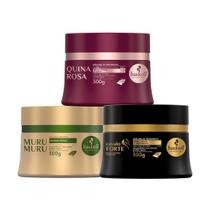 Kit Haskell Cronograma Cavalo Forte Murumuru Quina Rosa 300g Kit Haskell Cronograma Cavalo Forte Murumuru Quina Rosa 300g