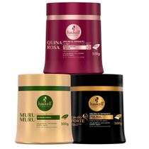 Kit Haskell Cronograma Cavalo Forte Murumuru Quina Rosa 500G