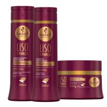 Kit Haskell Disciplinante Liso Com Força Shampoo + Condicionador + Máscara 300ml/g