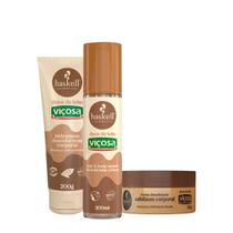 Kit Haskell Doce de Leite Viçosa Hidratante Esfoliante Body Splash (3 produtos)