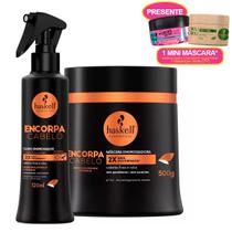 Kit Haskell Encorpa Cabelo Fluido Mascara 500g +mini máscara