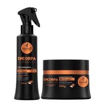 Kit Haskell Encorpa Cabelo Máscara 300g + Fluido Engrossador Protetor Térmico Pré Escova