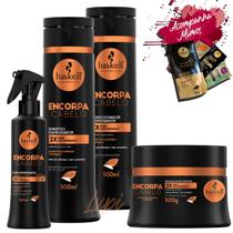 Kit Haskell Encorpa Cabelo Sh Cond Masc 300 Fluido 4 Itens