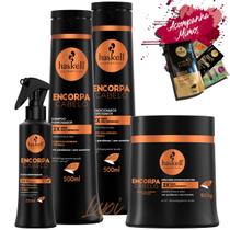 Kit Haskell Encorpa Cabelo Sh Cond Masc 500 Fluido 4 Itens