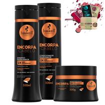 Kit Haskell Encorpa Cabelo Shampoo Cond 300ml Masc 300gr Kit Haskell Encorpa Cabelo Shampoo Cond 300ml Masc 300gr