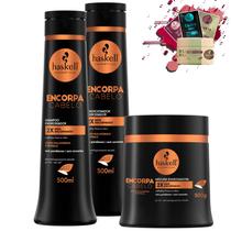 Kit Haskell Encorpa Cabelo Shampoo Cond 500ml Masc 500gr