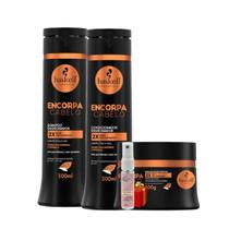 Kit Haskell Encorpa Shampoo 300ML 1 Condicionador 300ML 1 Mascara 300ML + Presente Lourre 15ml