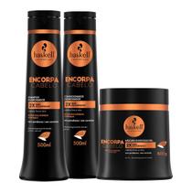 Kit Haskell Encorpa Shampoo Condicionador E Mascara 500Ml