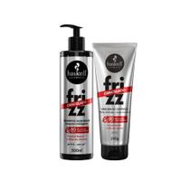 Kit Haskell Frizz Cancelado Shampoo 300ml + Máscara 240g Anti Frizz, Hidratação e Alinhamento