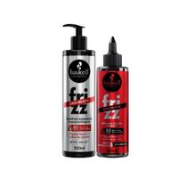 Kit Haskell Frizz Cancelado Shampoo 300ml + Máscara Líquida 200ml Anti Frizz e Hidratação Imediata